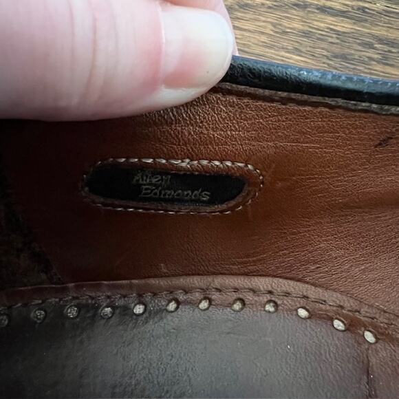 VTG Allen Edmonds Westchester Mens 13B Black Leather Penny Loafers 1607 main image 8